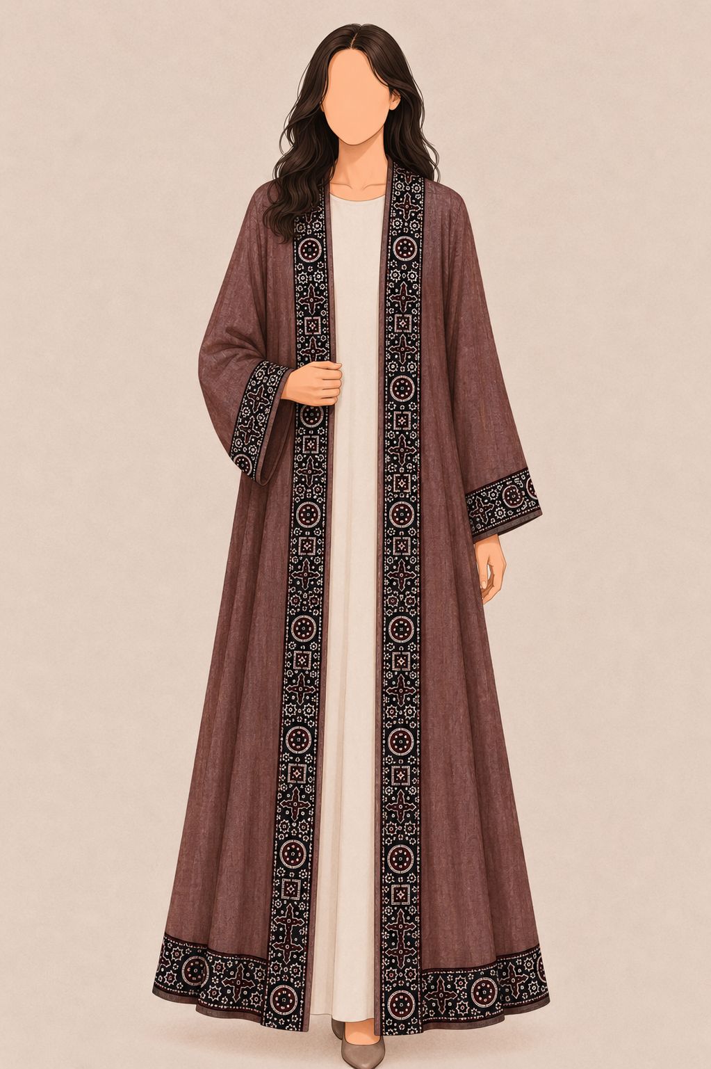 The Ajrak Heritage Abaya