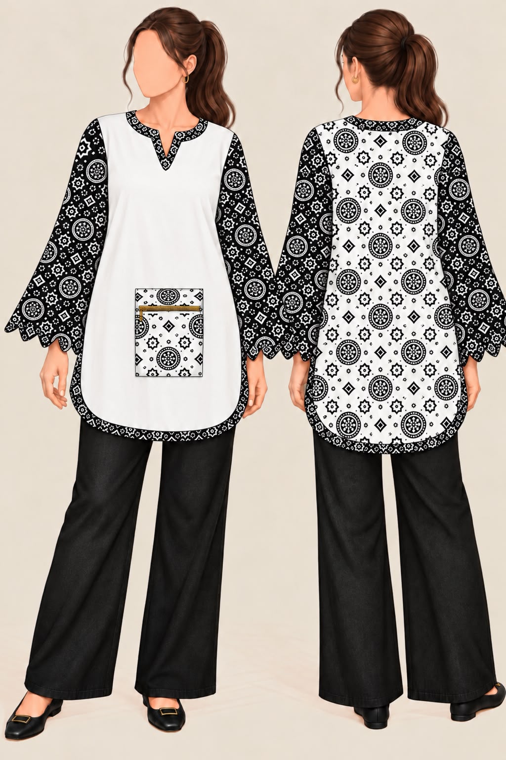The Ajrak Travel Kurta